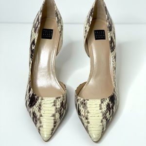 White House Black Market Snake-Skinned Pump